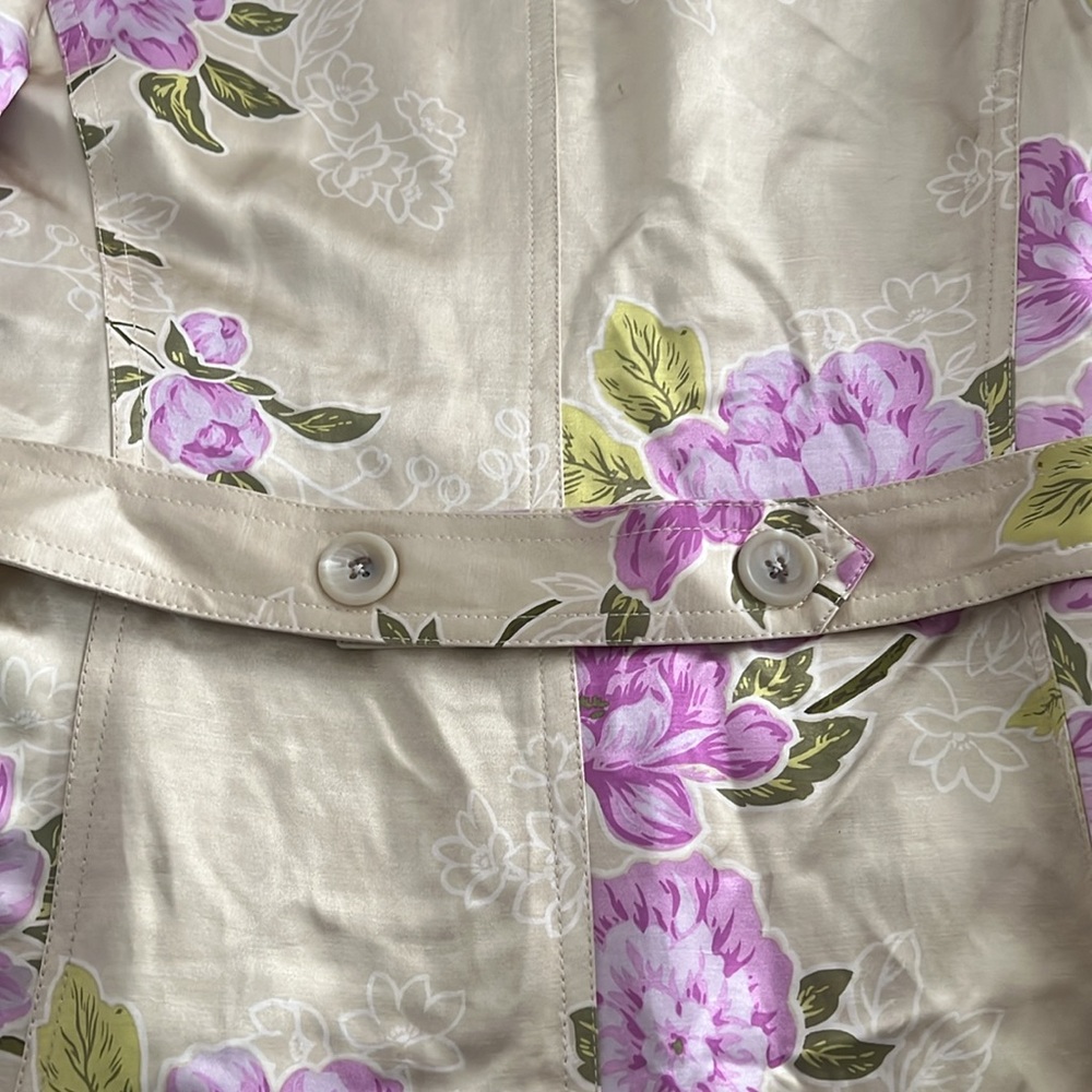 Beautiful silk floral vintage Evening coat M - Picture 5 of 6